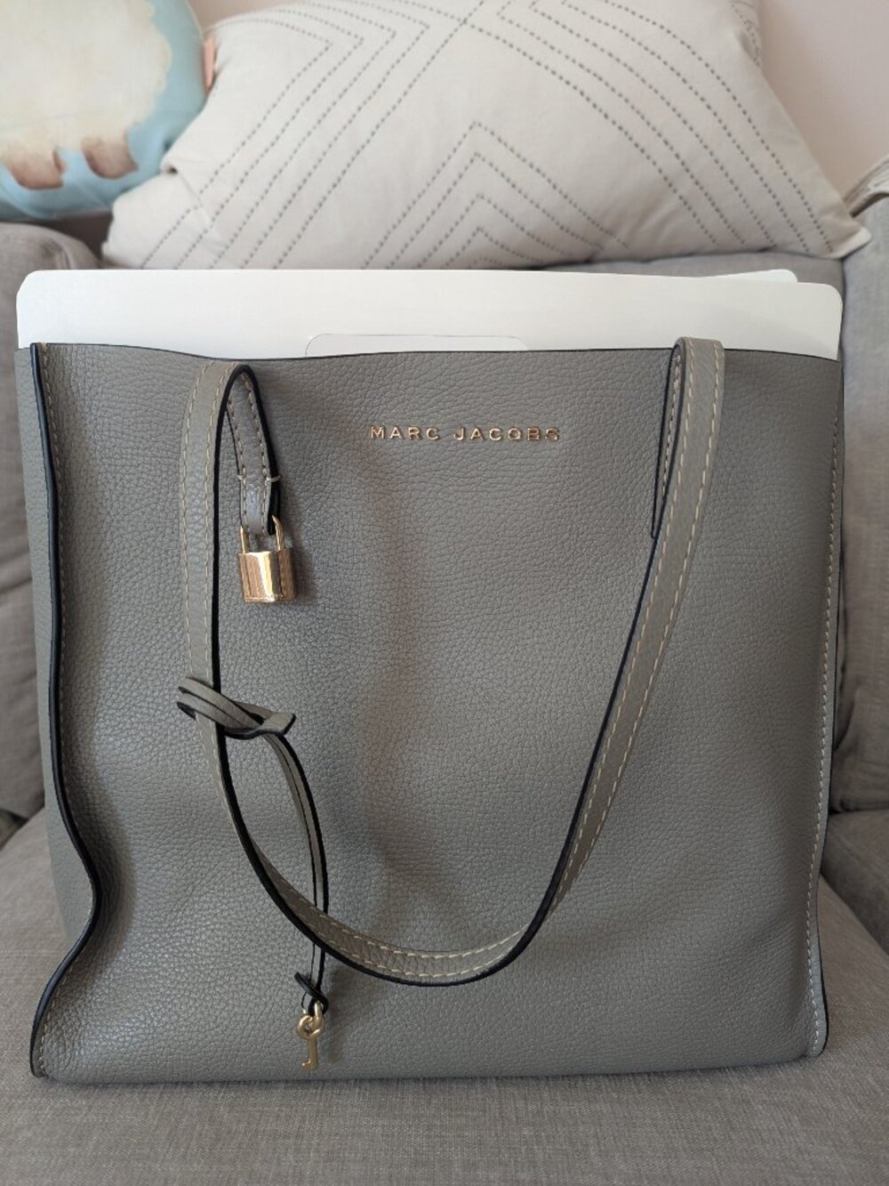 Marc Jacobs Gray Leather Tote